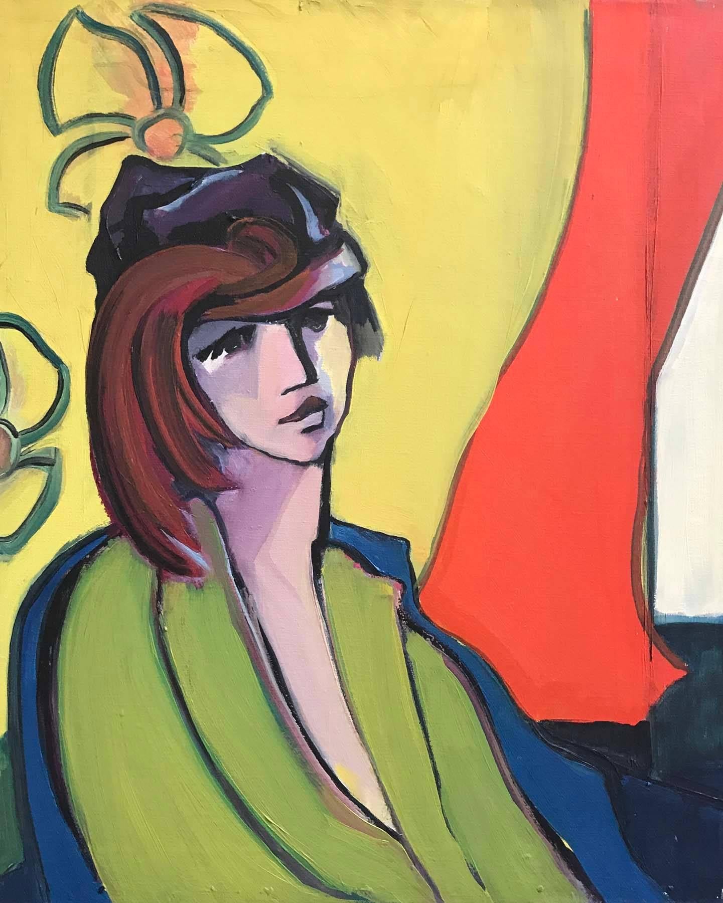 Fay Singer Portrait Painting - Lady with Bow