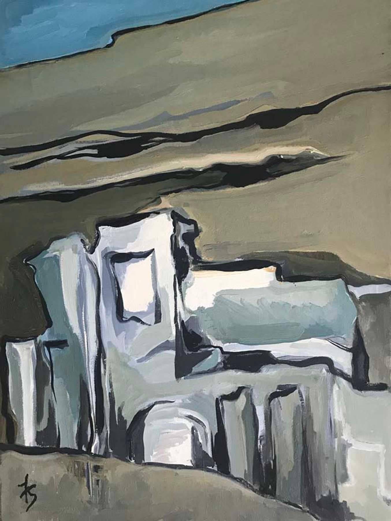 Fay Singer Figurative Painting - Costal Castle