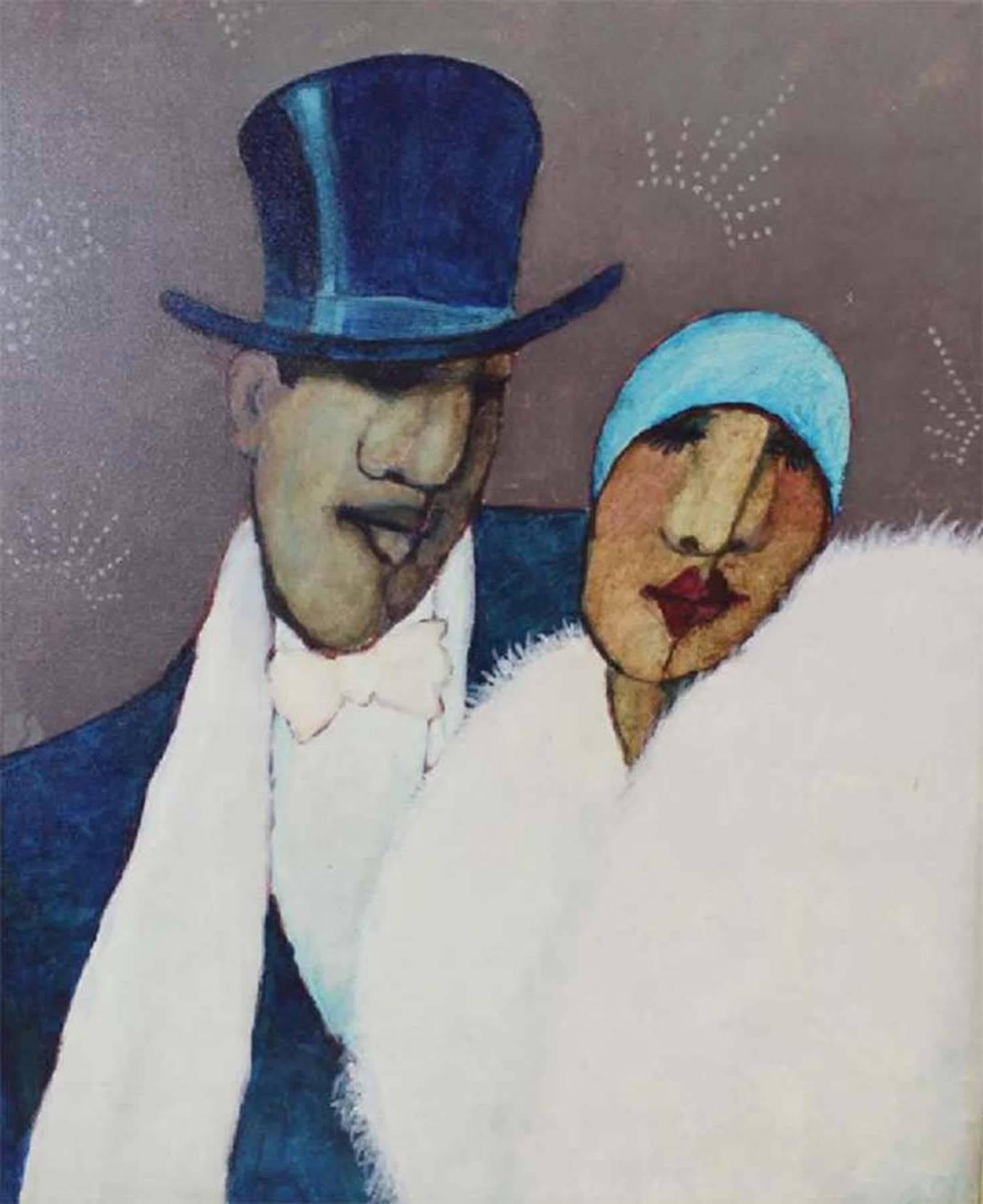 Stephen H. Booker Figurative Painting - The Couple