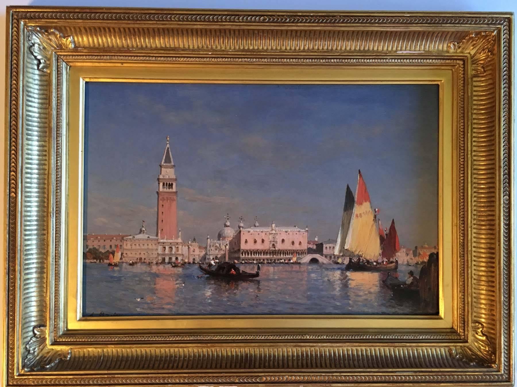 Amédée Rosier Figurative Painting - The Grand Canal