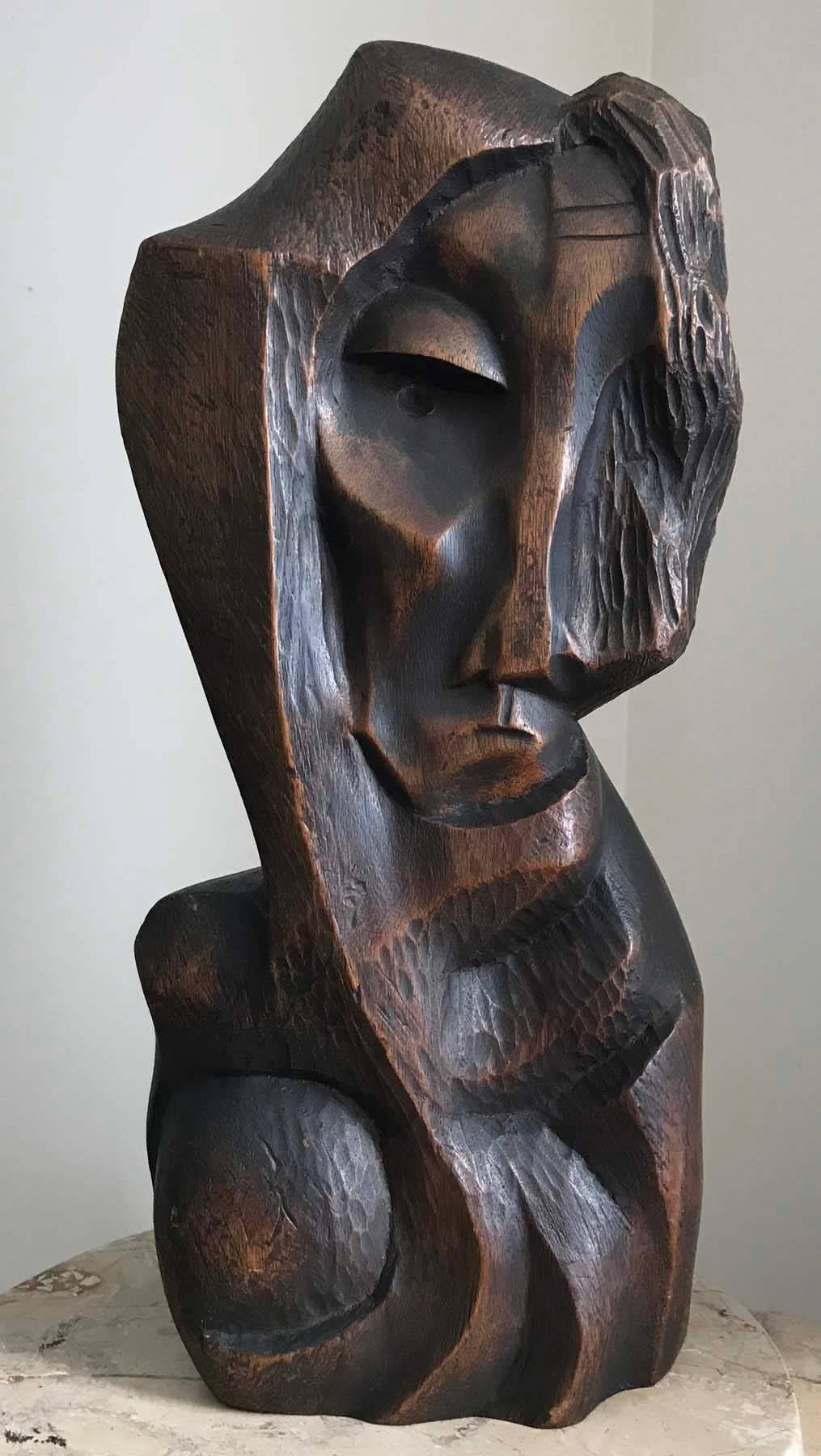David Nyvall Abstract Sculpture - Cubist Head