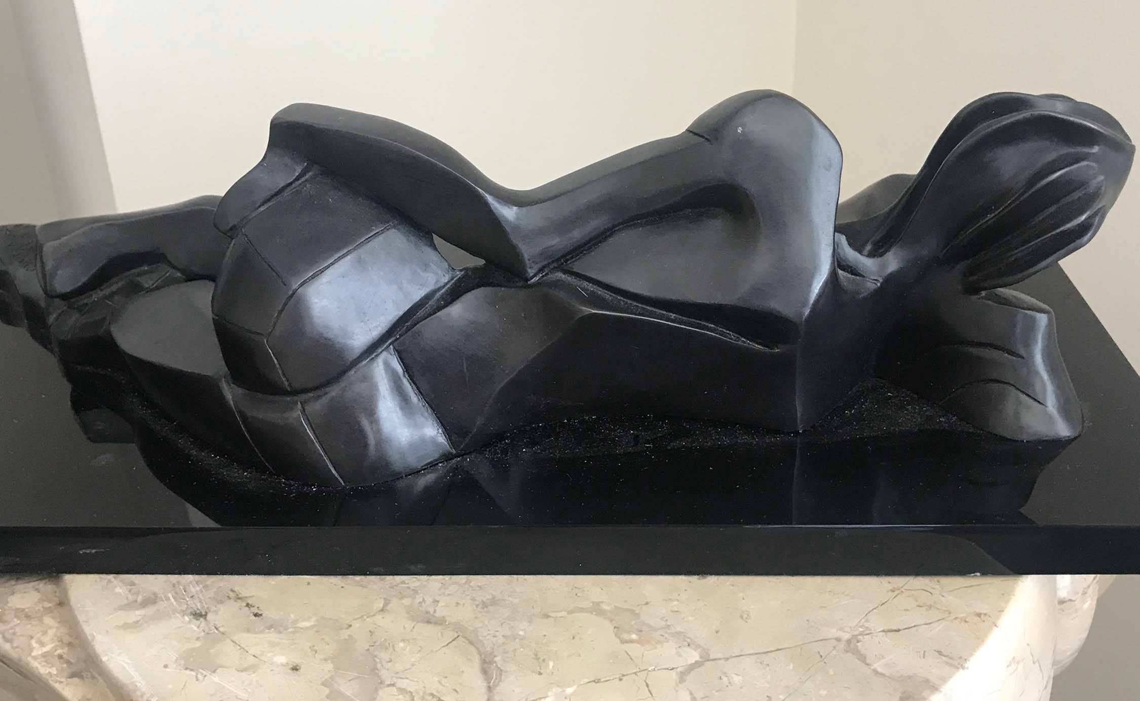 Reclining Nude - Sculpture by Rhoda Newman