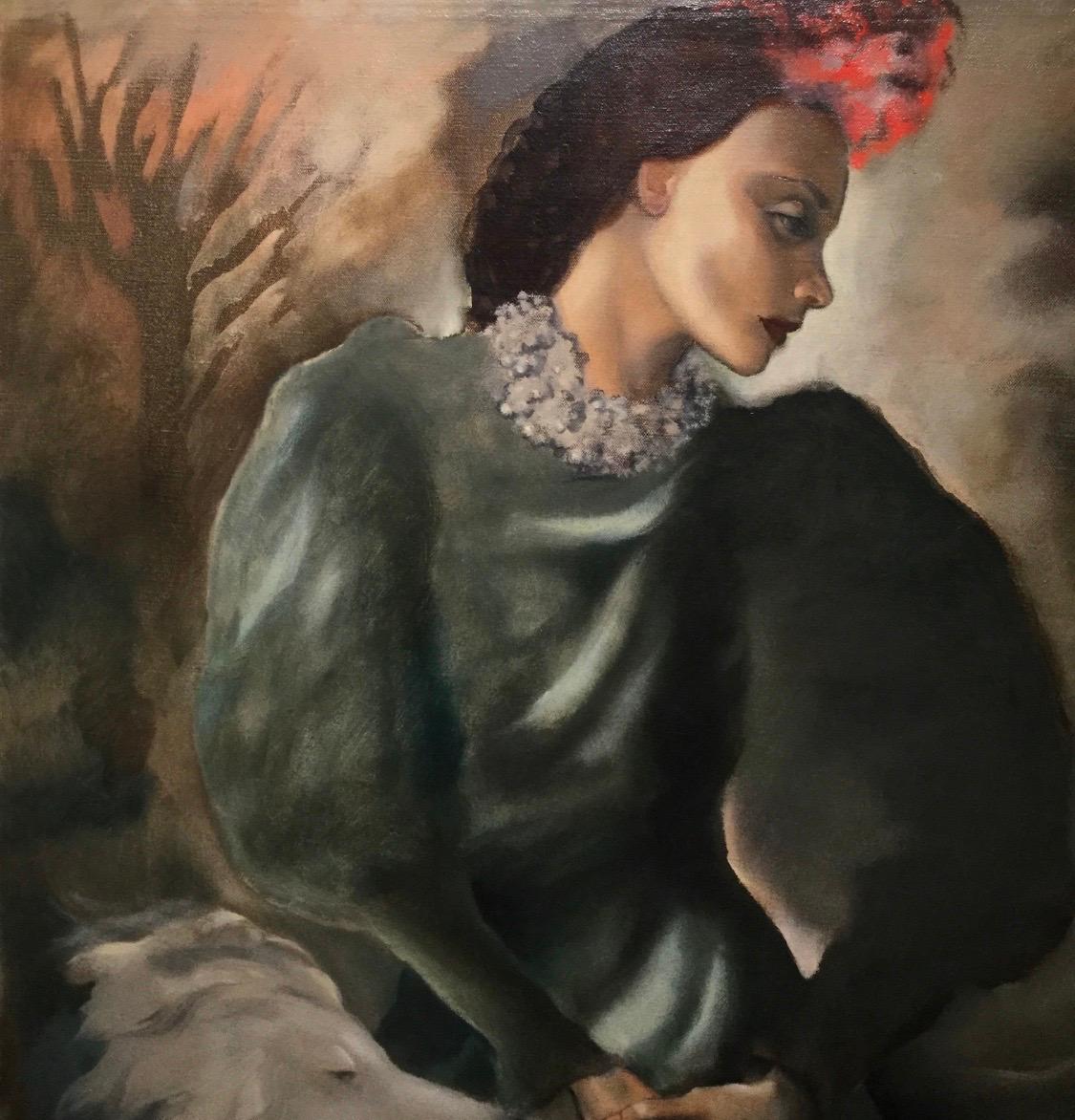 LA DAME D'AFGAN - Painting by Mariette Lydis
