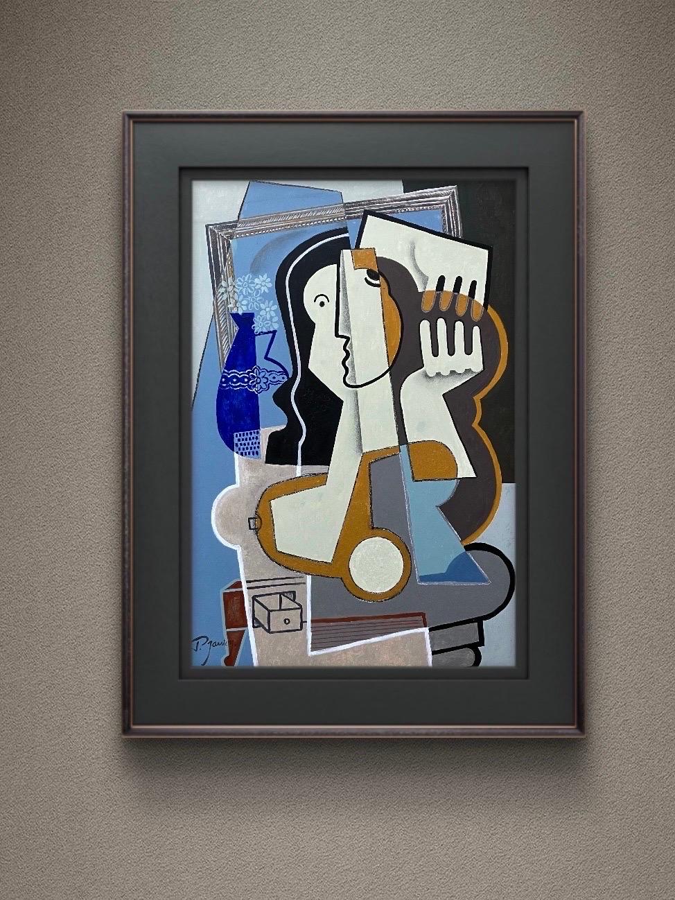 Sa réflexion - Painting de Pascal Jarrion 