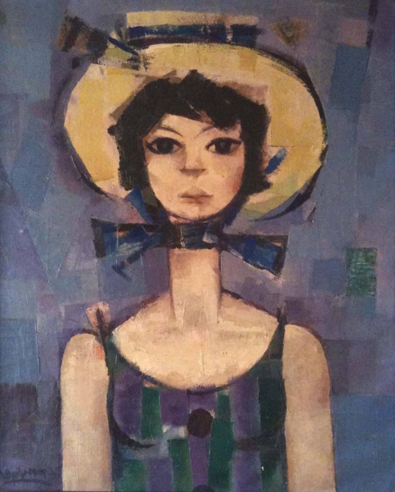 Ramón Aguilar Moré Portrait Painting - Lady With Hat