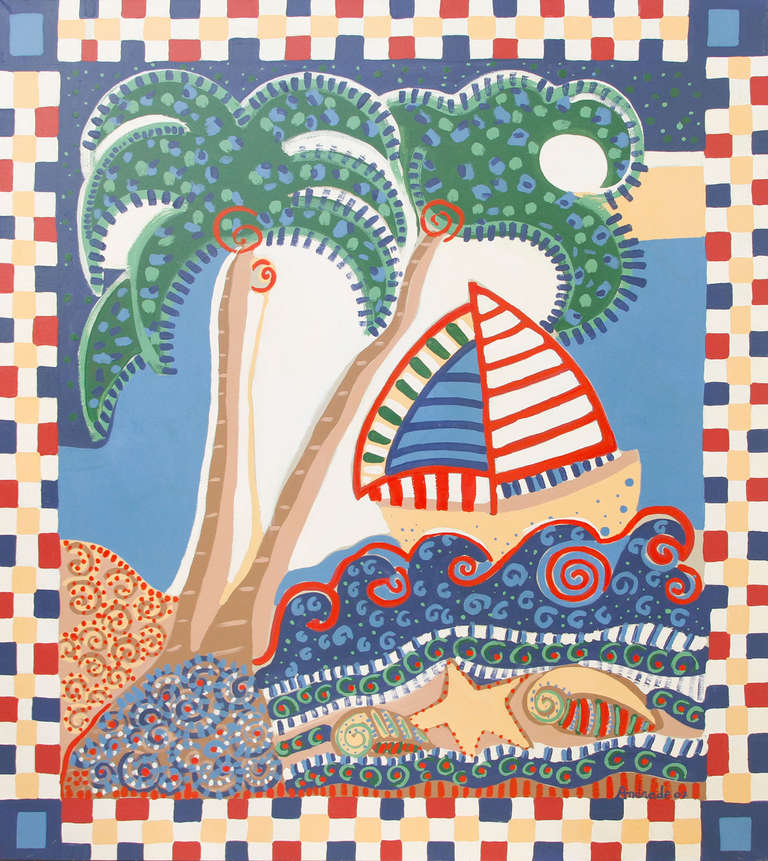 Eugenia Andrade Landscape Painting - Fiesta en el Mar