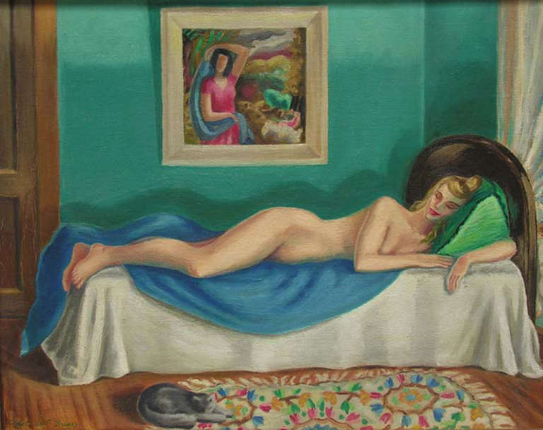 Adelaide Briggs Nude Painting - Reclining Nude