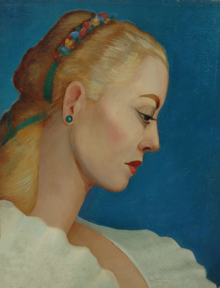 A fantastic portrait by American WPA artist Buckley MacGurrin.