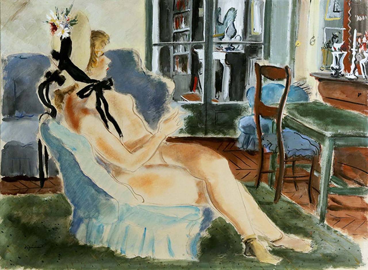 André Dignimont Nude Painting - Relaxing