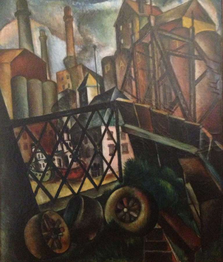 Joseph B. Joyce Landscape Painting - Pabst Brewery