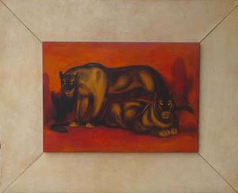 Panthers - Painting by André Margat