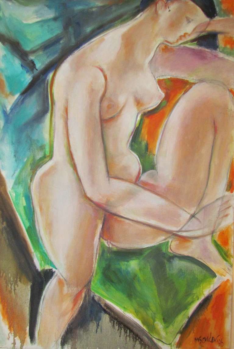 May Bender Nude Painting - SEATED NUDE