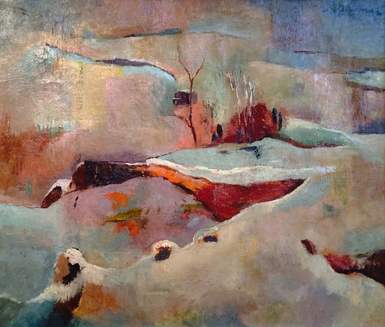 Isadore Levy Landscape Painting - Winter Scene