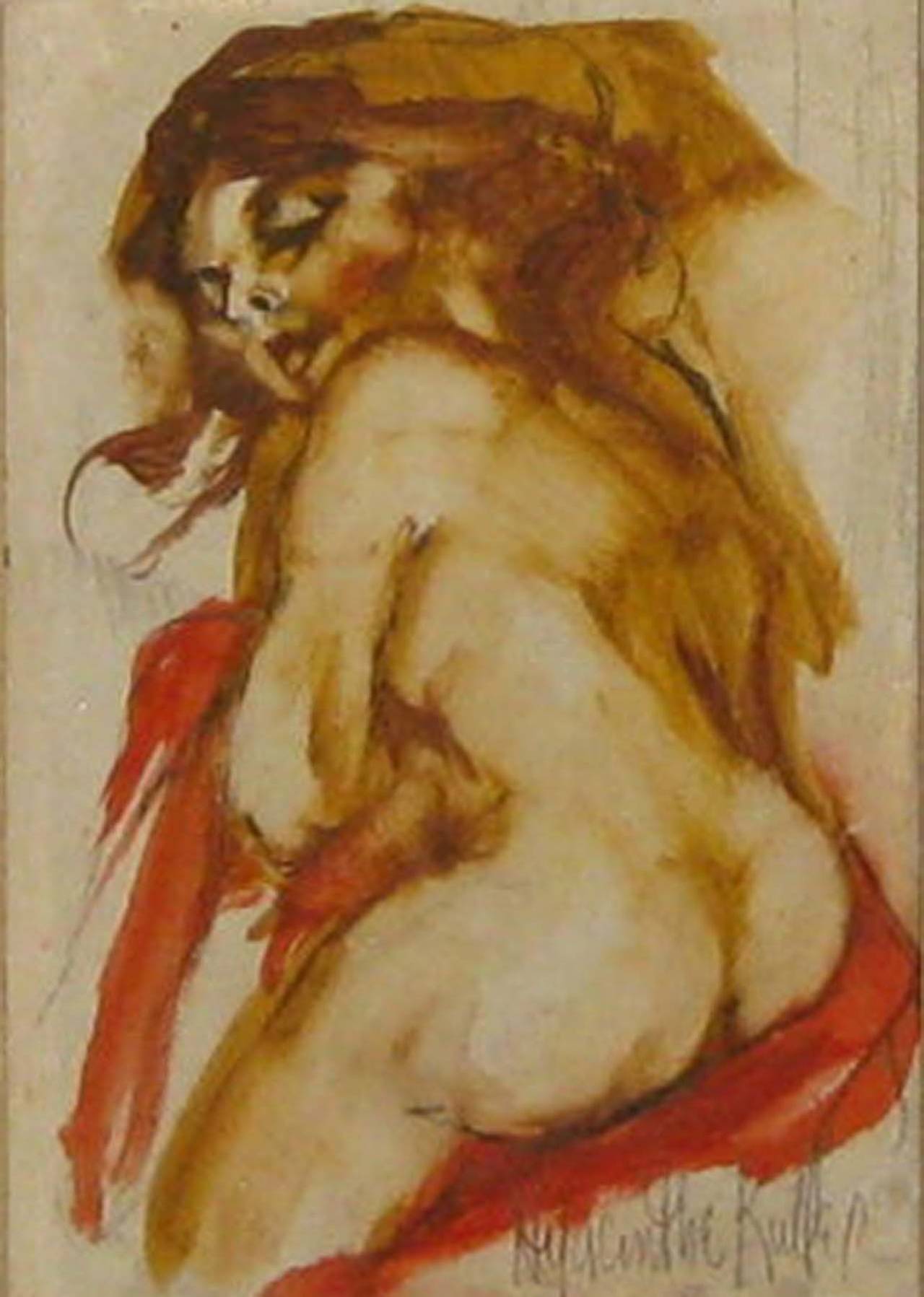 Nude - Painting by HYACINTHE KULLER BARON