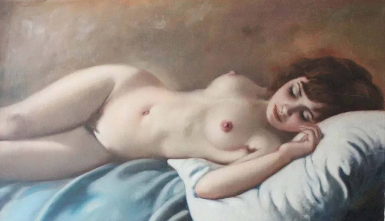 HELMUT BREUNINGER Figurative Painting - Resting Nude