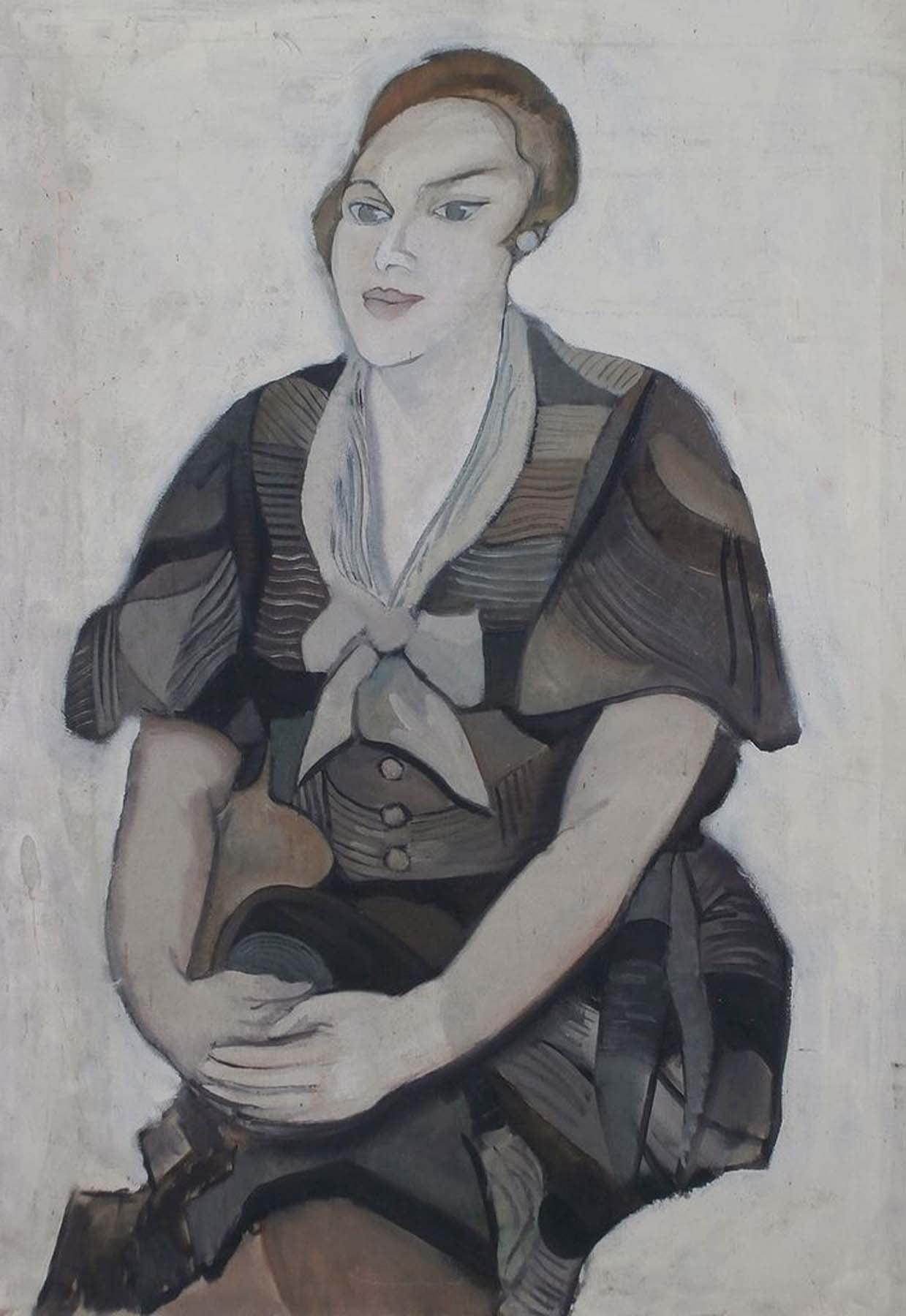 AURELIA CALOENESCO Figurative Painting - Portrait of a Woman