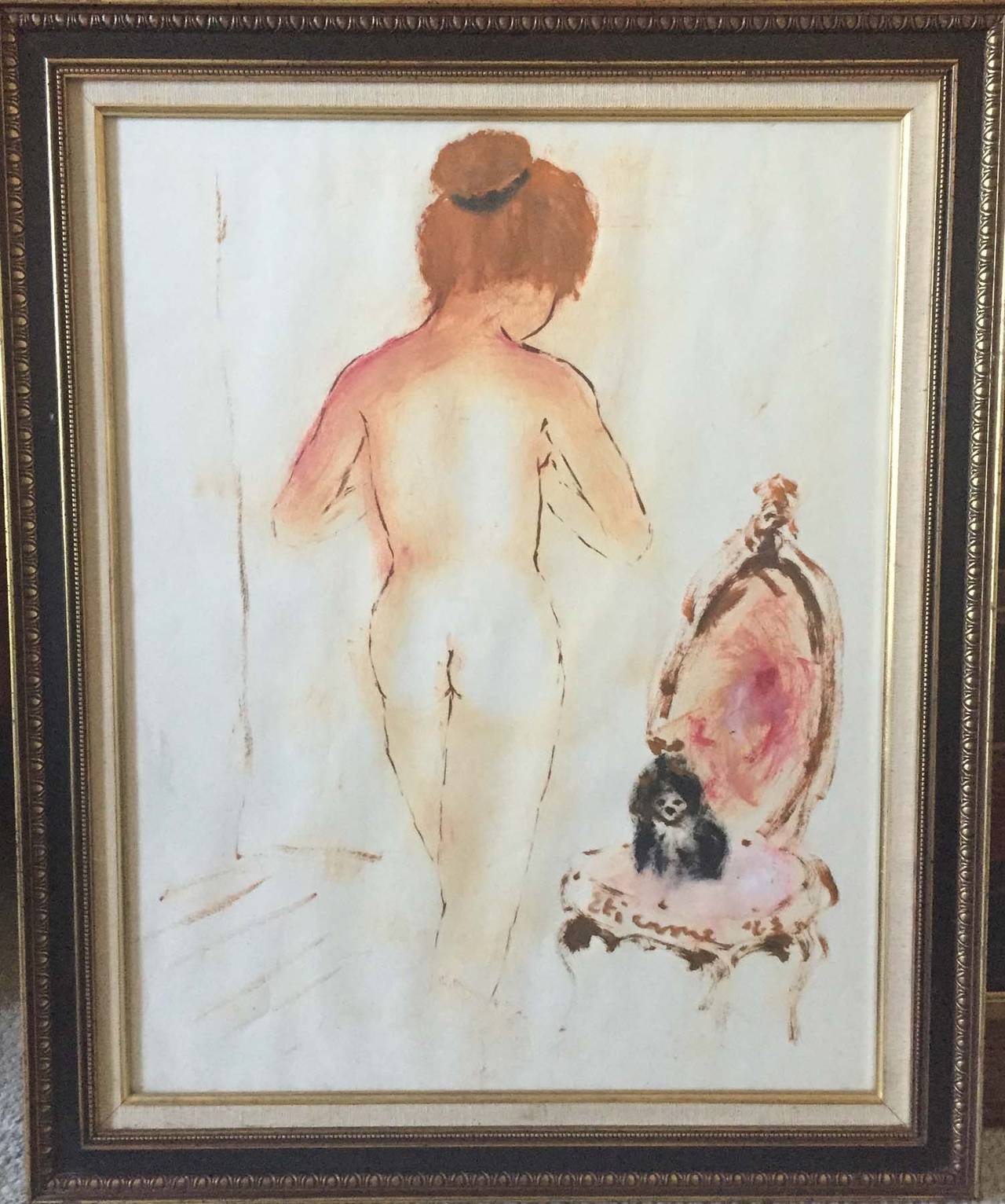 Rogen Etienne
Born 1922

Framed in original frames. 28 x 23 Inches including the frames.

Etienne was born in Paris in 1922 and as far as I know is still living in Southern California. He is a well listed and popular French impressionist who
