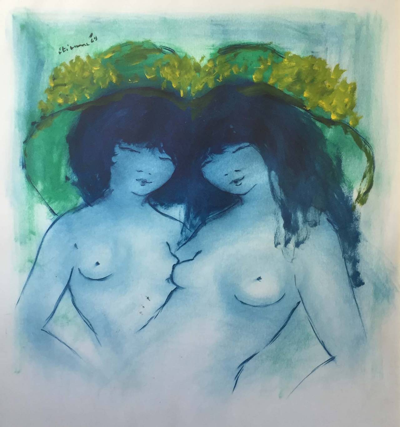 Roger Etienne Figurative Painting - Deux Femmes