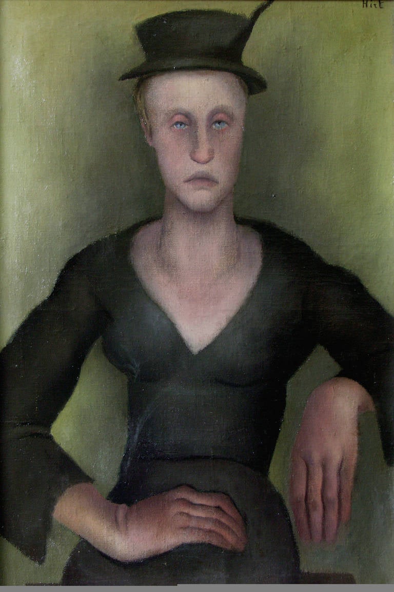 Marthe Hirt Figurative Painting - Portrait de Femme