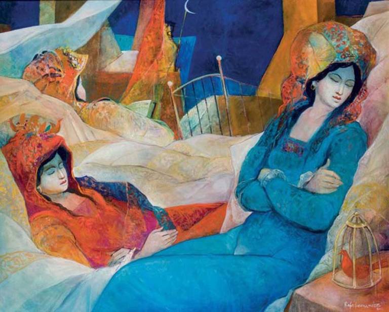 Figurative Painting di Rafa Fernandez - Reposo