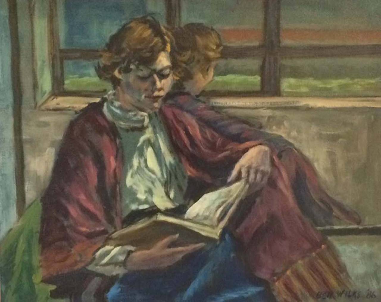 Ben Wilks Figurative Painting - Woman Reading