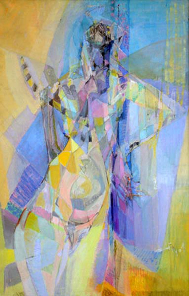 Marianne Fayol Figurative Painting - Grand Nu Debout, Olga