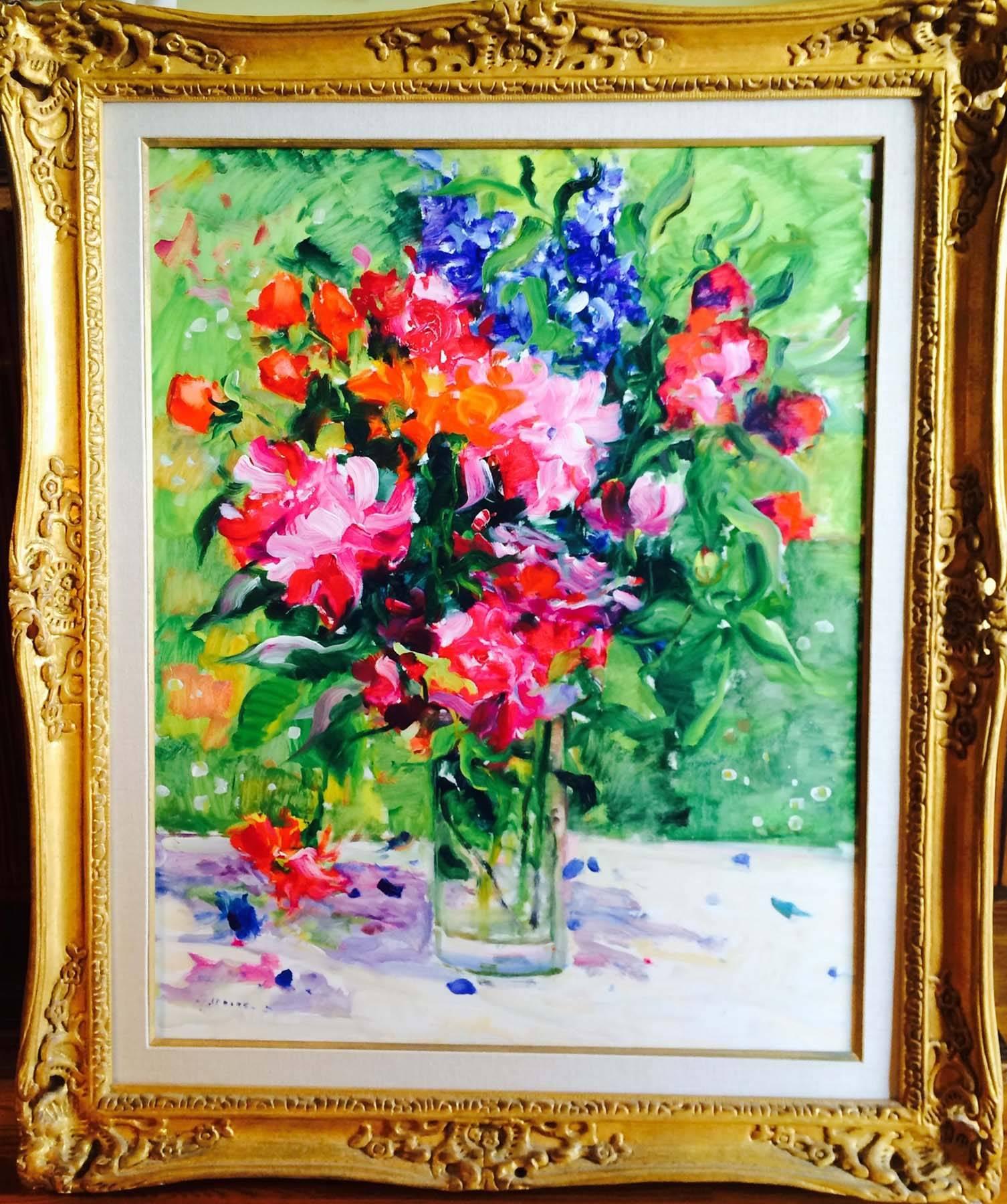 Bouquet Rouge - Painting by Gaston Sebire