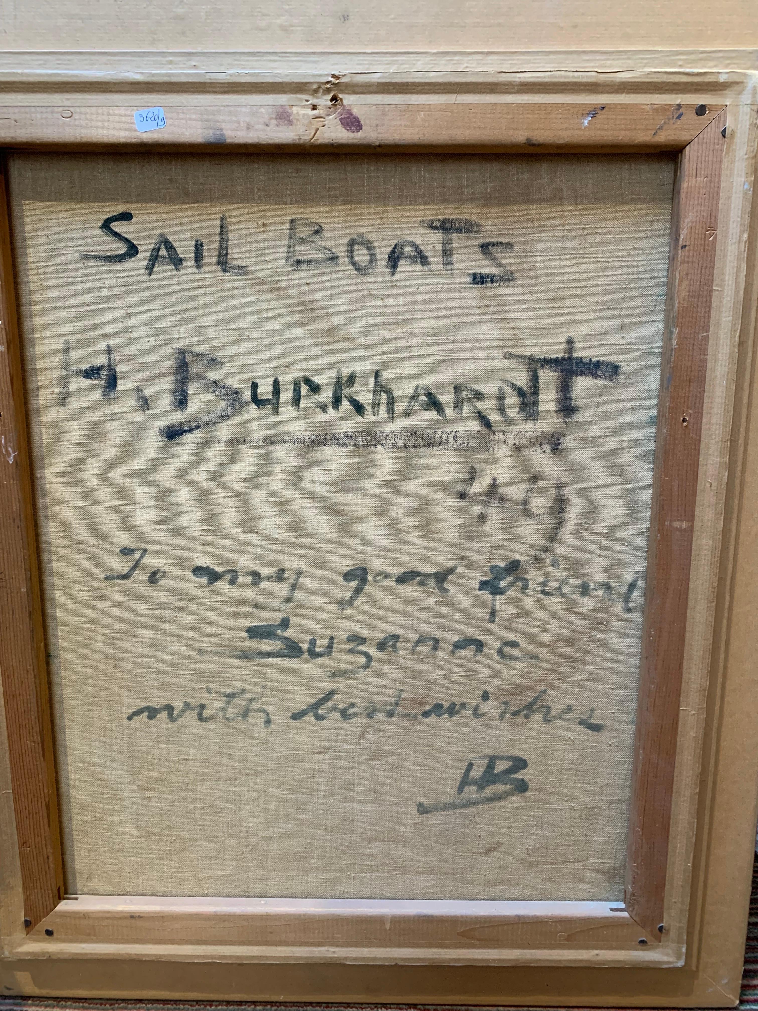 Sail Boats  - Painting by Hans Burkhardt