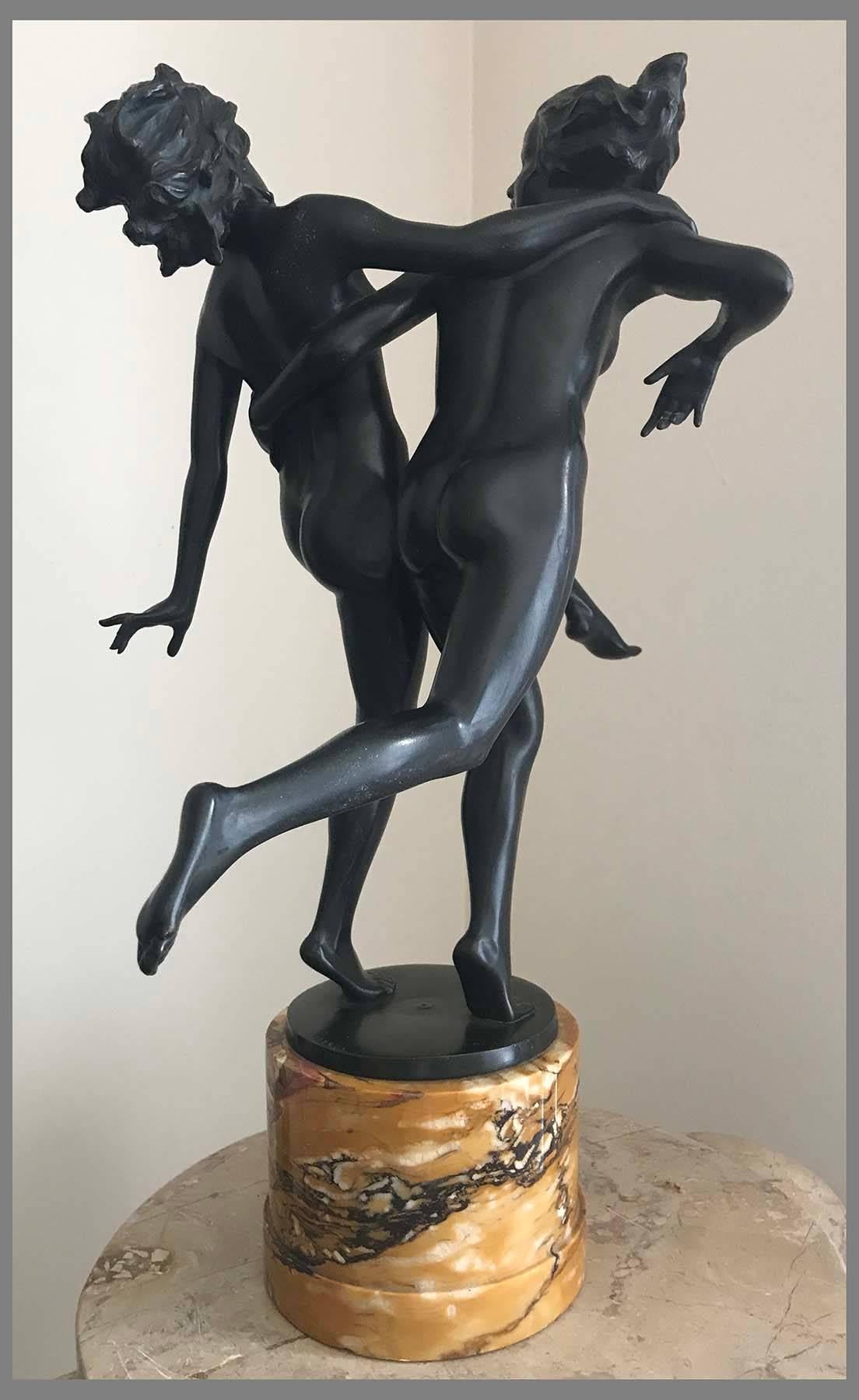 Dancers - Sculpture by Josef Lorenzl