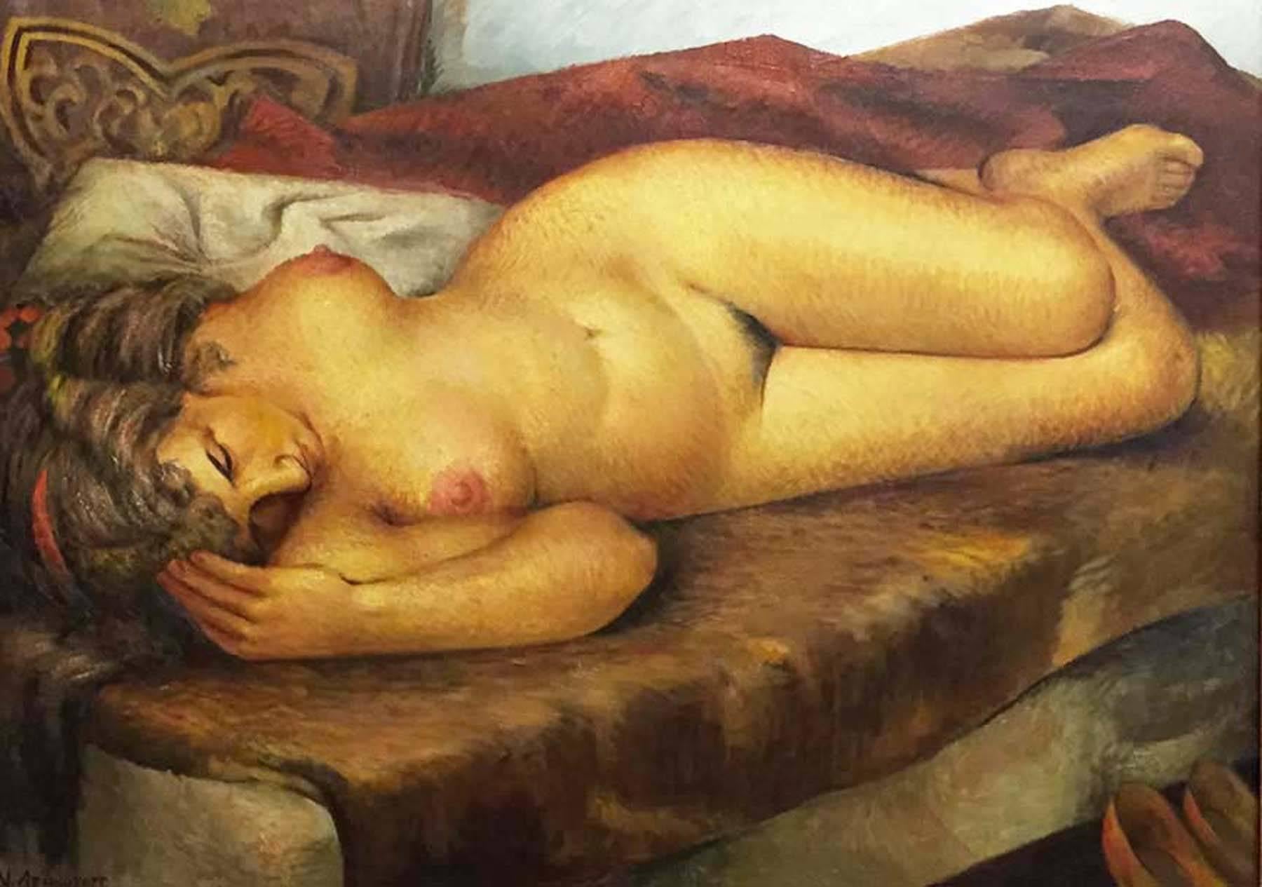 Victor Mikail Arnautoff Nude Painting - Repose
