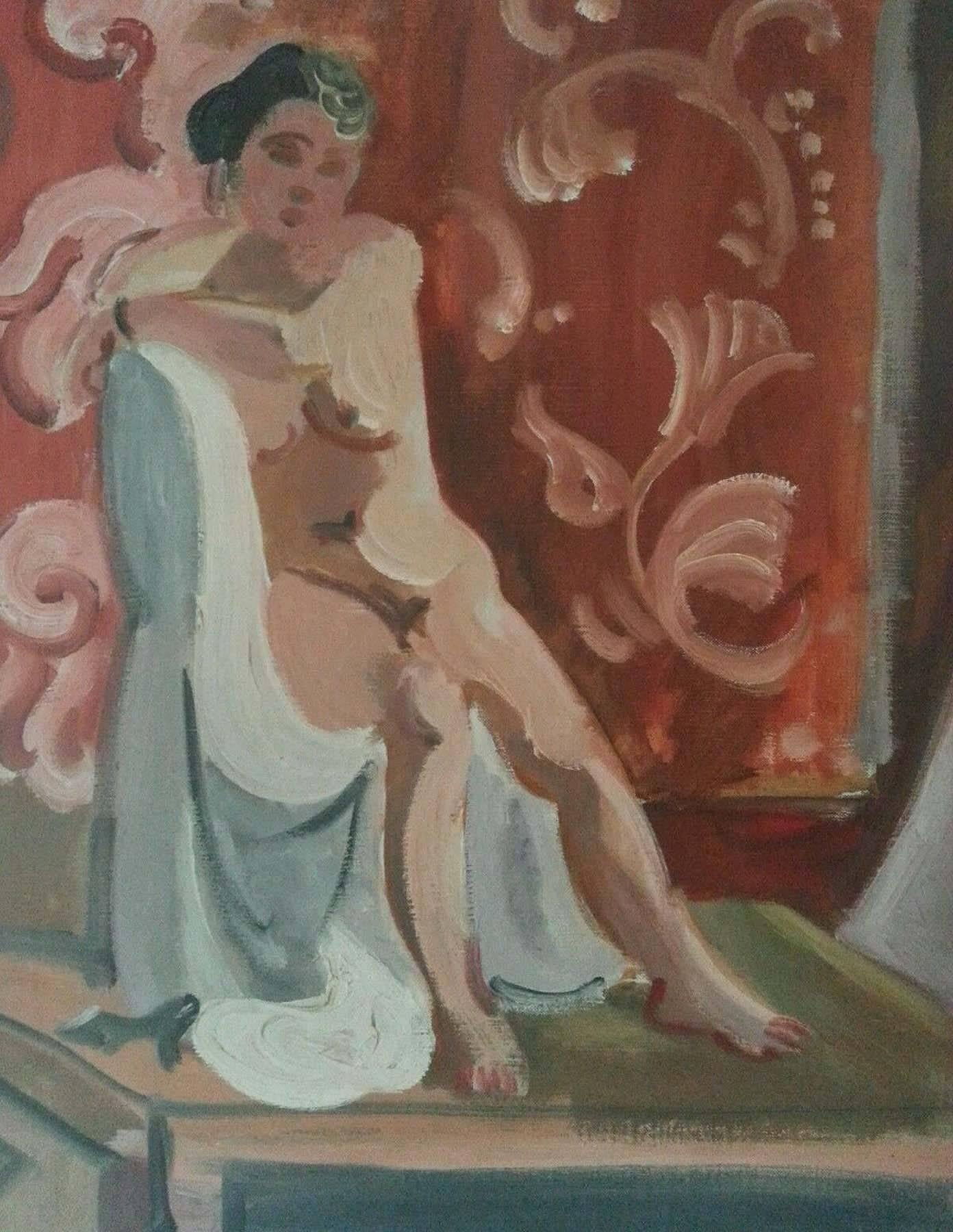 R. Reed Nude Painting - Nude in Studio