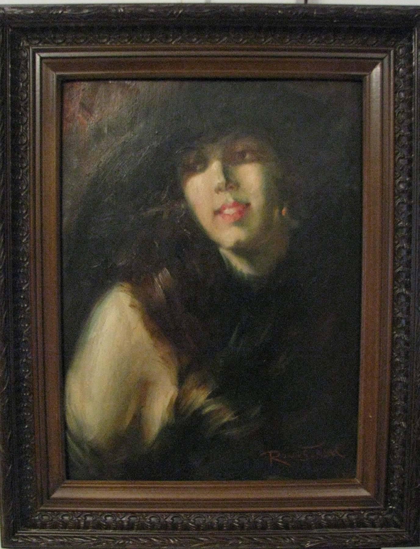 Portrait of a Woman - Painting by CARL RUNNSTROM