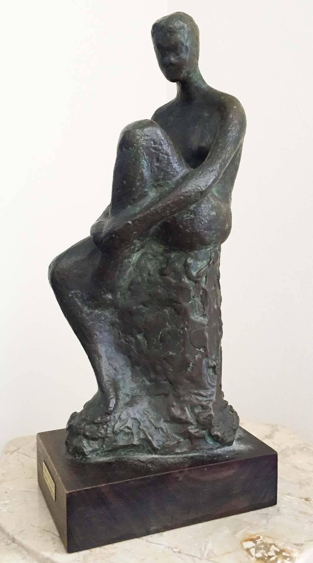 Harriet Hochberg Nude Sculpture - Woman on Rock