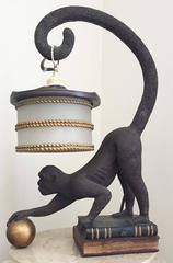 Art Deco Monkey Lamp