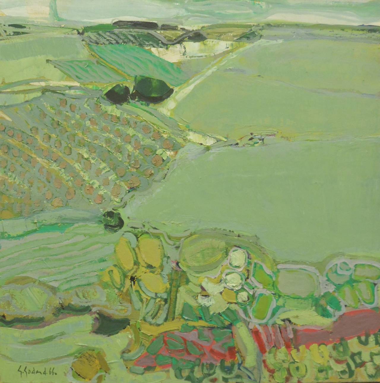 Gabriel Godard Landscape Painting - Champs