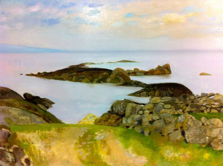 René Genis Landscape Painting - Matin calme (Galway)