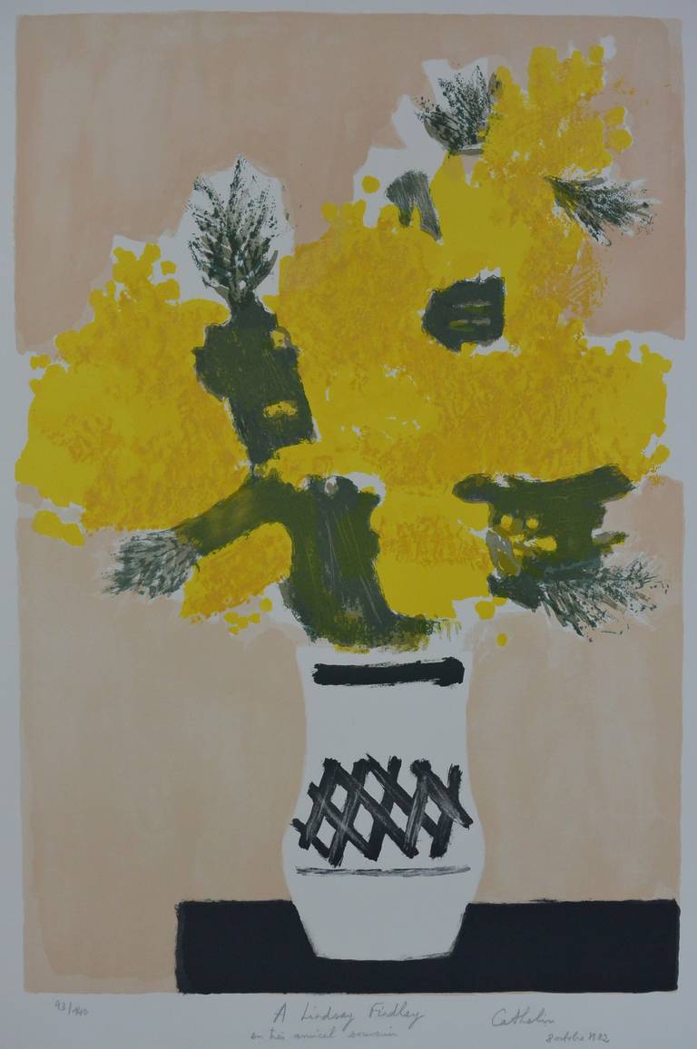 Bernard Cathelin Still-Life Print - Mimosas