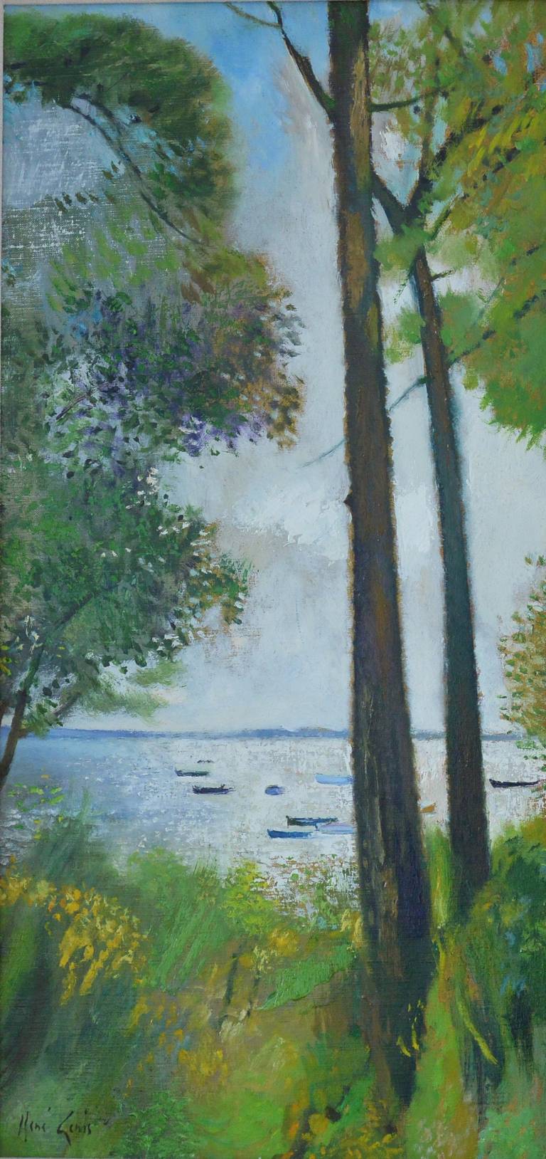 René Genis Landscape Painting - Les grands pins