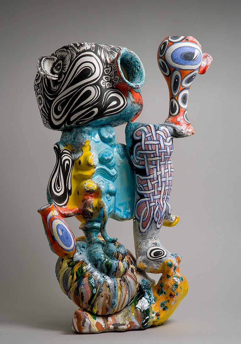 Michael Lucero Watchman Wishing Ceramic Sculpture For Sale At 1stdibs