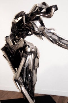 "Dancer II" Large Abstract Welded Steel Sculpture, Figurative, Metal, Outdoor