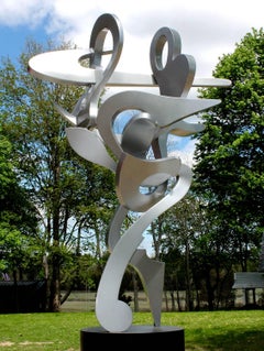 Dash Outdoor Sculptutre Abstract Metal Sculpture By Kevin Barrett