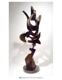 "Naj" Edition 7, Contemporary Bronze Abstract Tabletop Sculpture