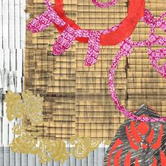 "Balancing Act" Abstract, Mixed Media Lithograph Collage