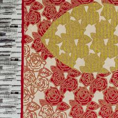 Rose Garden Mixed Media Abstract Work on Paper Photo Lithograph