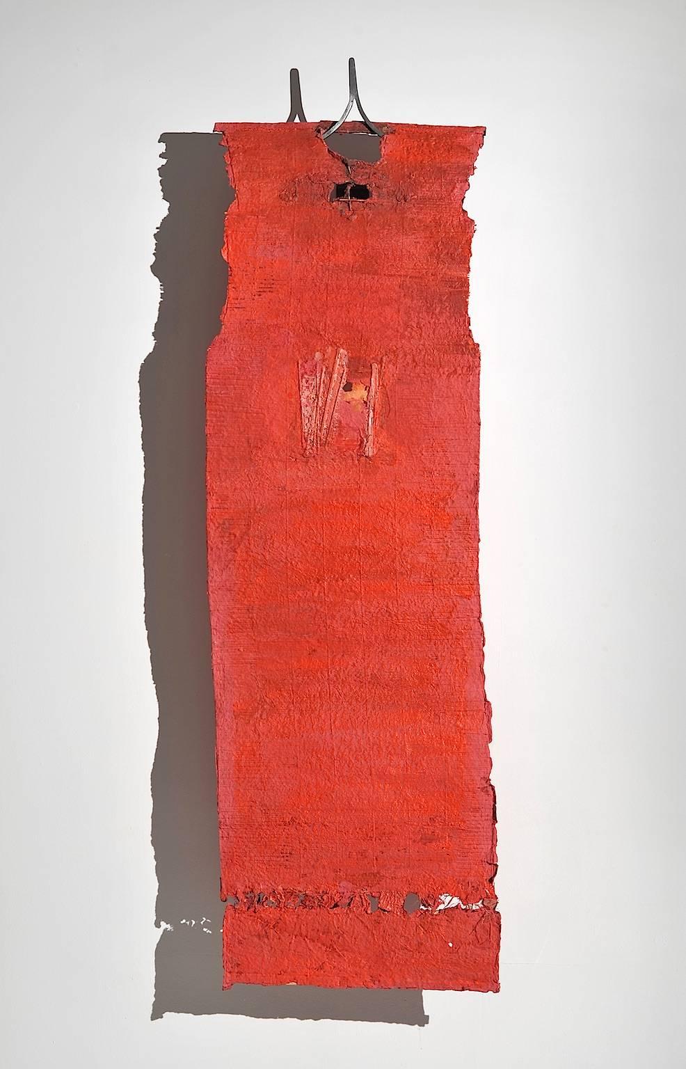 "Moving Inside Out" Abstract, Hanging Wall Relief Sculpture, Handmade Paper