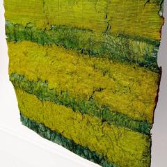 "Muschio" astratto, scultura in rilievo da appendere al muro, scultura di carta fatta a mano