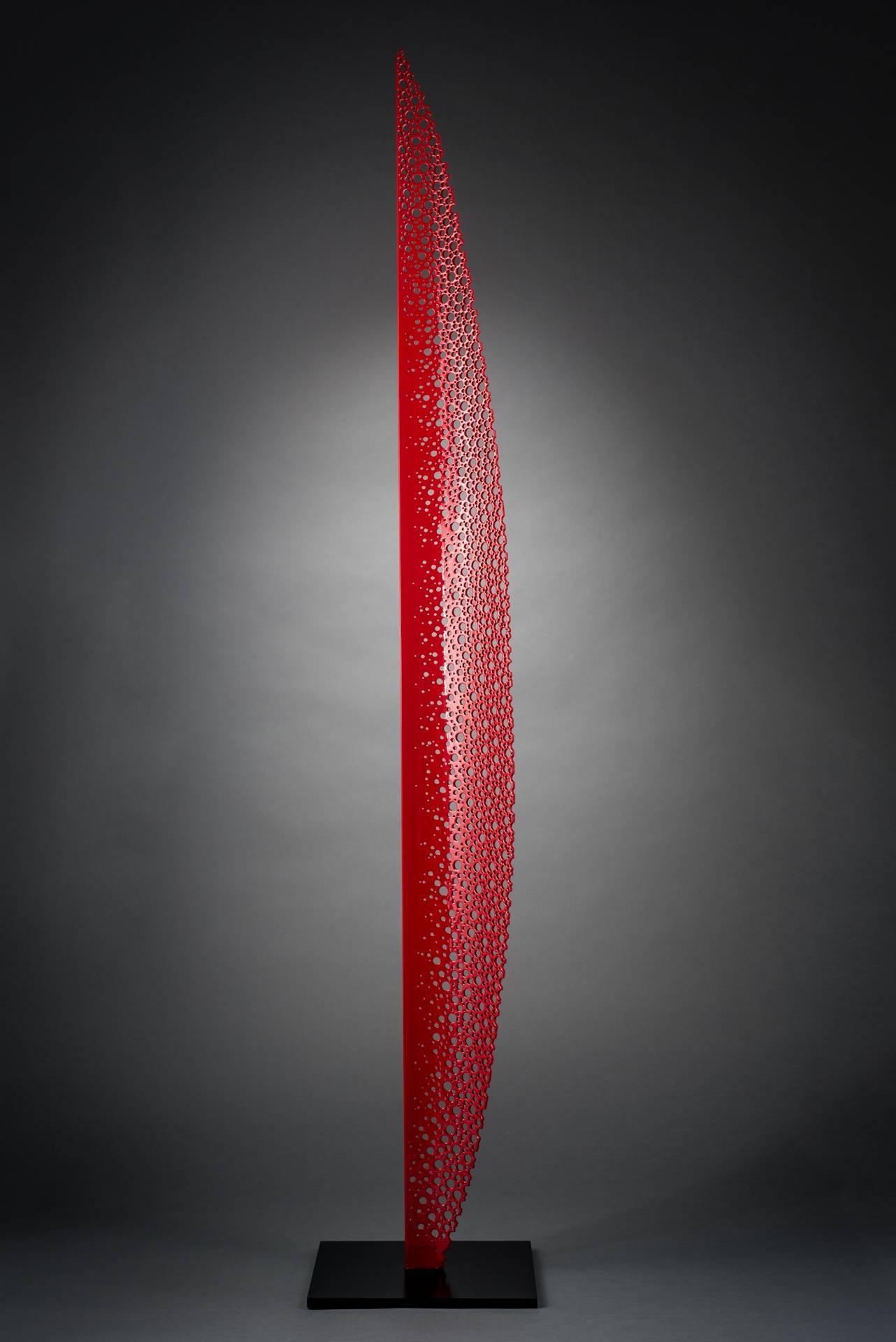 "Red Eidolon 1" Contemporary Abstract Metal Sculpture by Michael Enn Sirvet
Red Powder-Coated Aluminum, 2015

About Red Eidolon Series

This is a ghostly blade in red. Its overall form is something strong, stiff, sharp and almost threatening,