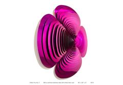 "I Want You No. 2", Large Abstract Stainless Steel Wall Sculpture, Magenta