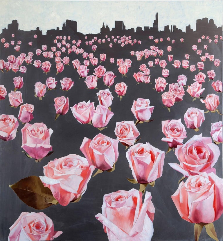 "Pareidolia", Mike Sagato, Oil Painting on Aluminum, 2014 - Mixed Media Art by Mike Sagato