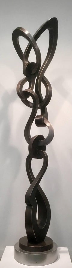"Groove", Kevin Barrett, Large Metal Bronze Abstract Outdoor Sculpture